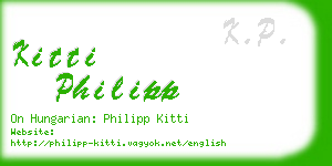 kitti philipp business card